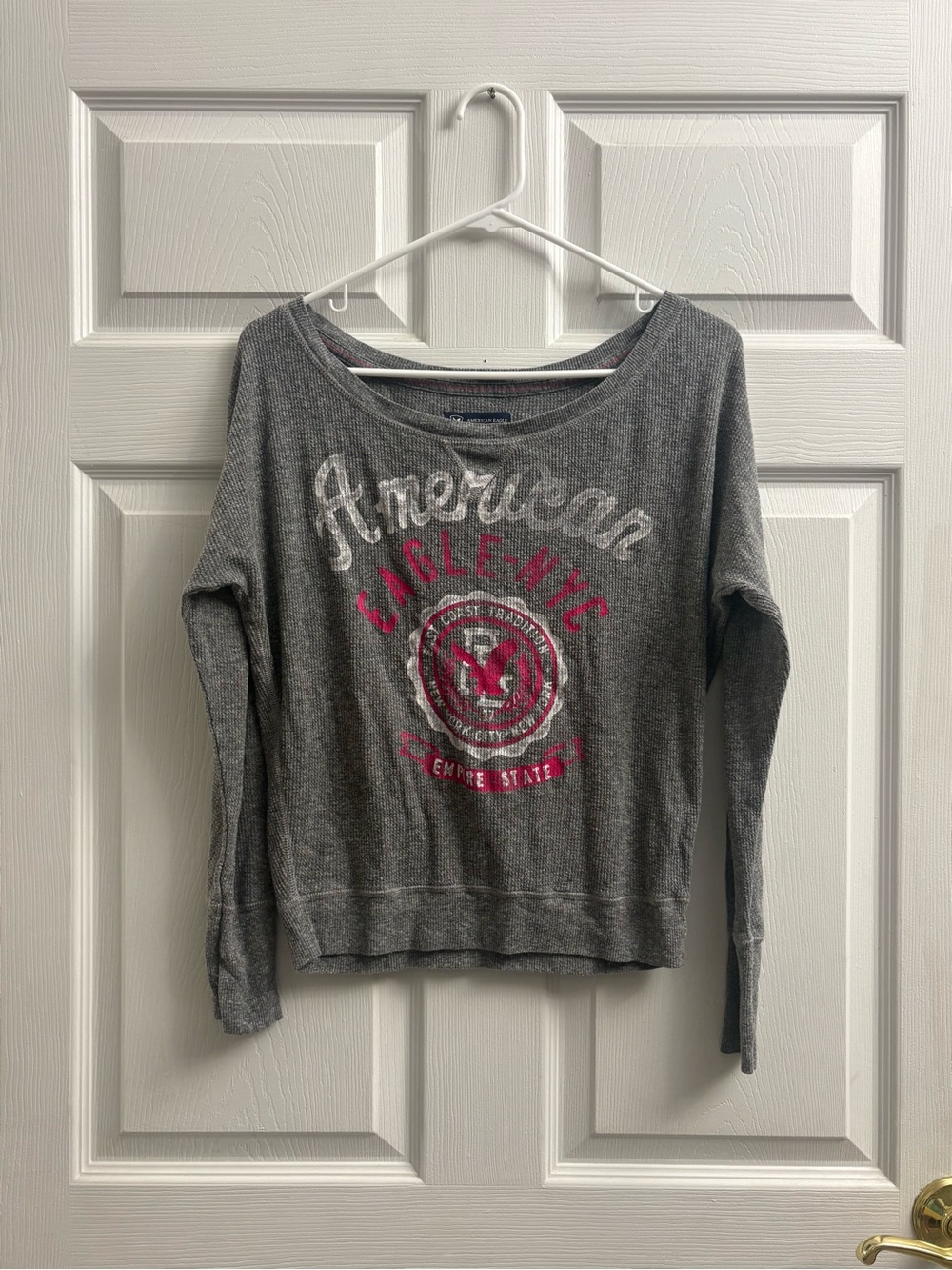 Women’s Y2K American Eagle Graphic Long Sleeve Top
